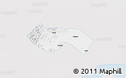 Silver Style 3D Map of Deqing, single color outside