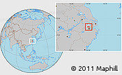 Gray Location Map of Deqing
