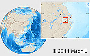 Shaded Relief Location Map of Deqing