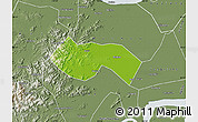 Physical Map of Deqing, semi-desaturated