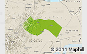 Physical Map of Deqing, shaded relief outside