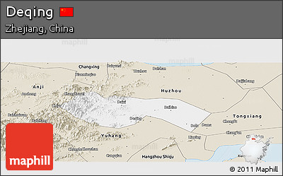 Classic Style Panoramic Map of Deqing