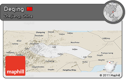 Classic Style Panoramic Map of Deqing