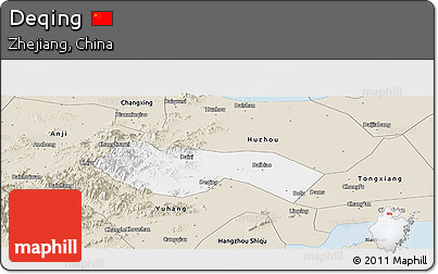 Classic Style Panoramic Map of Deqing