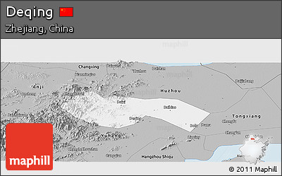 Gray Panoramic Map of Deqing