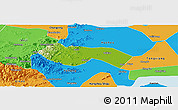 Physical Panoramic Map of Deqing, political outside