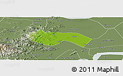 Physical Panoramic Map of Deqing, semi-desaturated