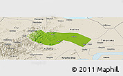 Physical Panoramic Map of Deqing, shaded relief outside