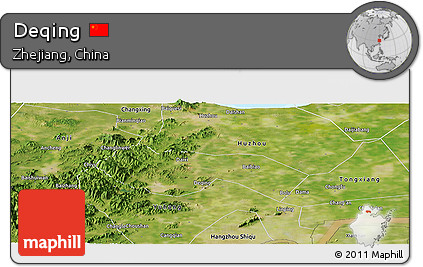 Satellite Panoramic Map of Deqing