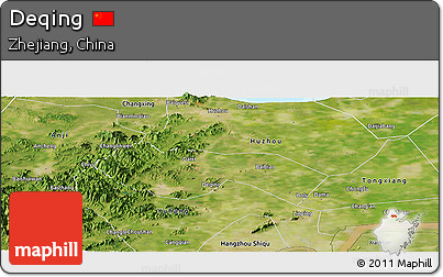 Satellite Panoramic Map of Deqing