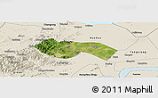 Satellite Panoramic Map of Deqing, shaded relief outside