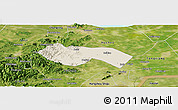 Shaded Relief Panoramic Map of Deqing, satellite outside