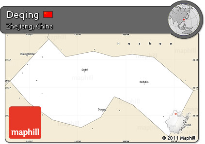 Classic Style Simple Map of Deqing