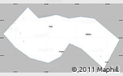 Gray Simple Map of Deqing, single color outside
