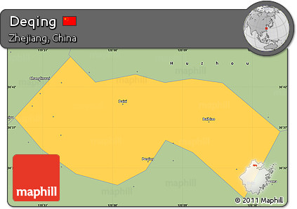 Savanna Style Simple Map of Deqing