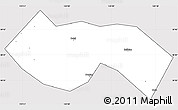 Silver Style Simple Map of Deqing, cropped outside