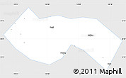 Silver Style Simple Map of Deqing, single color outside