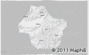 Gray 3D Map of Dongyang, single color outside