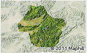 Satellite 3D Map of Dongyang, lighten