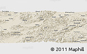 Shaded Relief Panoramic Map of Dongyang