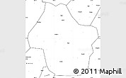 Blank Simple Map of Dongyang