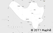 Silver Style Simple Map of Fuyang