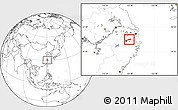 Blank Location Map of Haining