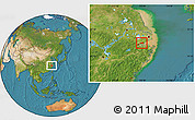 Satellite Location Map of Haining