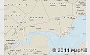 Shaded Relief Map of Haining