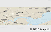 Shaded Relief Panoramic Map of Haining
