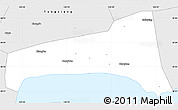 Silver Style Simple Map of Haining
