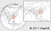 Blank Location Map of Haiyan, highlighted country, within the entire country