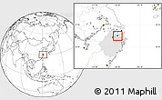 Blank Location Map of Haiyan, highlighted parent region