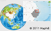 Physical Location Map of Haiyan, highlighted country, highlighted parent region