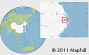 Savanna Style Location Map of Haiyan, highlighted country