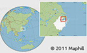 Savanna Style Location Map of Haiyan, highlighted parent region
