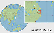 Savanna Style Location Map of Haiyan