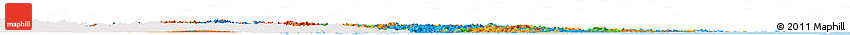 Political Horizon Map of Zhejiang, single color outside