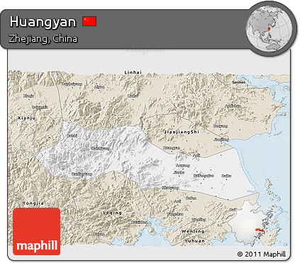 Classic Style 3D Map of Huangyan