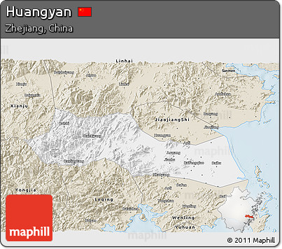 Classic Style 3D Map of Huangyan