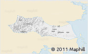 Classic Style 3D Map of Huangyan, single color outside