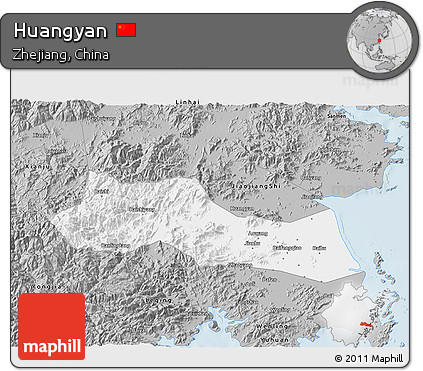 Gray 3D Map of Huangyan