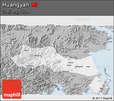 Gray 3D Map of Huangyan