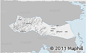 Gray 3D Map of Huangyan, single color outside