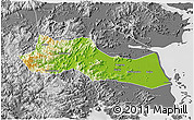 Physical 3D Map of Huangyan, desaturated
