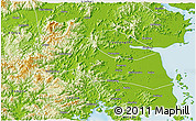 Physical 3D Map of Huangyan