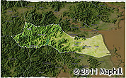 Satellite 3D Map of Huangyan, darken