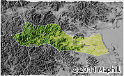 Satellite 3D Map of Huangyan, desaturated