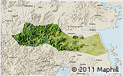 Satellite 3D Map of Huangyan, shaded relief outside