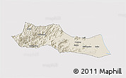 Shaded Relief 3D Map of Huangyan, cropped outside
